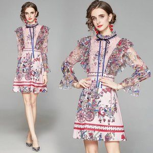 NEW ISABEL MINI DRESS by Dalia Mcphee Size S-M